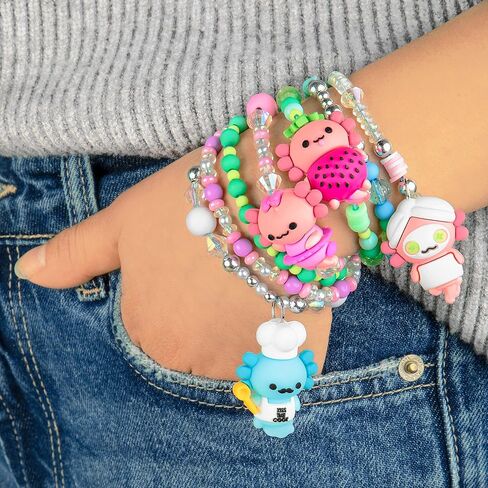 Fashion Angels Charm Changers Axolotl League Jewelry Design Kit, Includes Adorable Axolotl Charms & Over 700 Beads, Custom Jewelry Craft Activity for Kids in Saudi Arabia