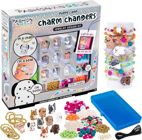 Fashion Angels Charm Changers Axolotl League Jewelry Design Kit, Includes Adorable Axolotl Charms & Over 700 Beads, Custom Jewelry Craft Activity for Kids in Saudi Arabia