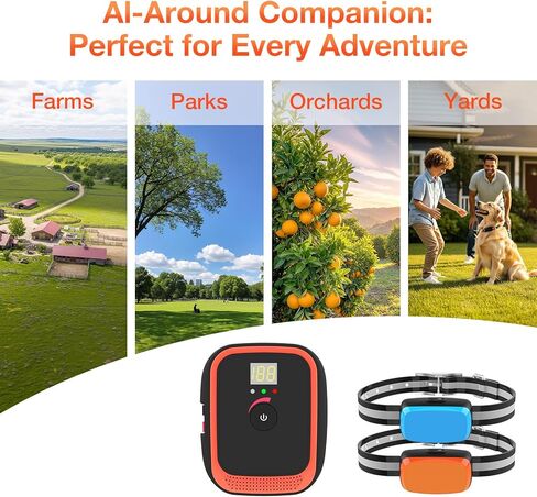 Electric Fence for Dogs, Rechargeable Underground Dog Fence with 656Ft Wire, 2 Waterproof Collar, Wired Dog Fence System for 2 Dogs in Saudi Arabia
