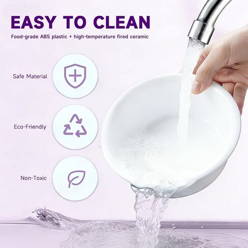 أوعية طعام ومياه للقطط، وعاء مرتفع للقطط، ثلاثة خيارات ارتفاع قابلة للتعديل، قابل للإمالة 20 درجة، قابل للدوران 360 درجة، وعاء مرتفع للحيوانات الأليفة. مناسب للكلاب الصغيرة والقطط والقطط البالغة. قطعة واحدة، اللون: أرجواني in Kuwait