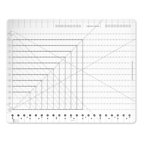 XL Slotted Quilting Ruler 17-3/4 x 22 - Non-Slip High Precision Acrylic Extra Large Quilting Template for Fabric Cutting Sewing Patchwork Crafting,Professional Quilting & Sewing Supplies in Saudi Arabia