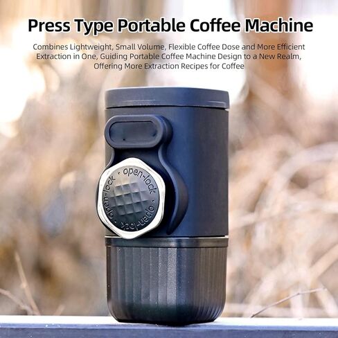 Gonetre Manual Portable Espresso Maker, 100ml Coffee Maker Portable Espresso Machine High Efficiency Compact Hand Press Coffee Machine For Home Outdoor Travel in Saudi Arabia