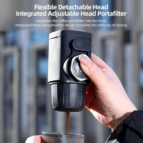 Gonetre Manual Portable Espresso Maker, 100ml Coffee Maker Portable Espresso Machine High Efficiency Compact Hand Press Coffee Machine For Home Outdoor Travel in Saudi Arabia