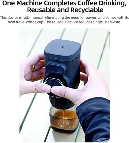 Gonetre Manual Portable Espresso Maker, 100ml Coffee Maker Portable Espresso Machine High Efficiency Compact Hand Press Coffee Machine For Home Outdoor Travel in Saudi Arabia