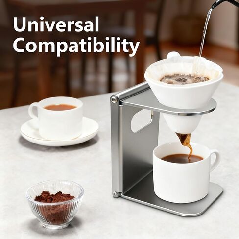 Foldable Universal Electric Travel Coffee Machine Stand, Portable Espresso Maker Stand, Lightweight Pour Over Coffee Stand, Easy to Carry & Ready to Use in Saudi Arabia
