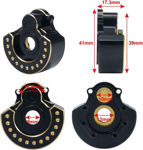 RCLions 2PCS Outer Portal Drive Housing 94g Brass Heavy Weight for TRX4 TRX6 1/10 RC Crawler Car Upgrade Parts in Saudi Arabia