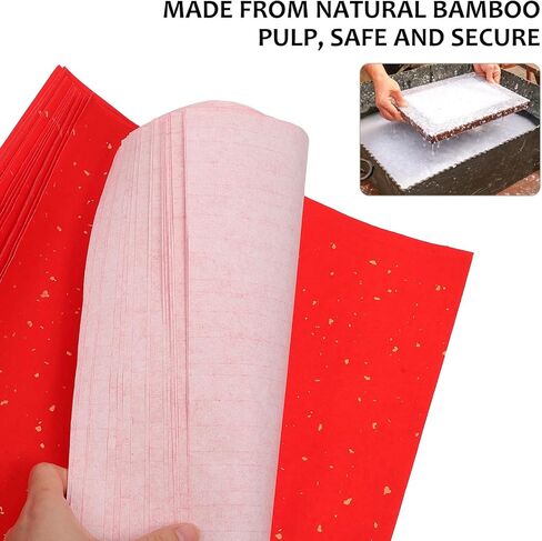 40 ورقة من MAGICLULU ورق شخصية فو ورق شوان أحمر يمكنك صنعه بنفسك أوراق الخط لتزيين حفلات مهرجان الربيع الصيني in Kuwait