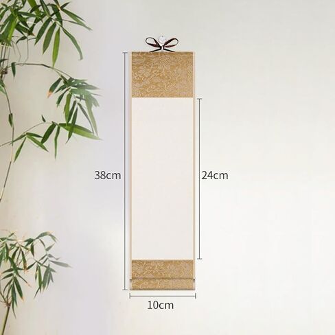 2Pcs Small Chinese Calligraphy Blank Hanging Scrolls Blank Drawing Paper Scrolls Wall Decorative Hanging Scroll for Calligraphy Writing and Painting Supplies, Beige in Saudi Arabia