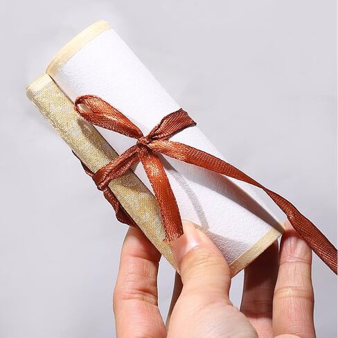 2Pcs Small Chinese Calligraphy Blank Hanging Scrolls Blank Drawing Paper Scrolls Wall Decorative Hanging Scroll for Calligraphy Writing and Painting Supplies, Beige in Saudi Arabia