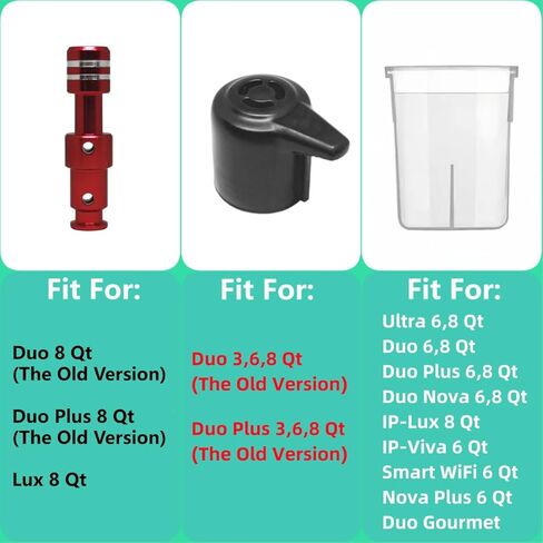11 قطعة من قطع الغيار للوعاء الفوري DUO80 8 Quart وDuo Plus 80 8Qt تتضمن مقبض تحرير البخار، وحلقة إغلاق، وصمام عائم، ودرع مضاد للكتلة وكوب تجميع المكثفات in Kuwait