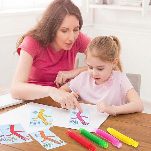 سكايليتي هدايا عيد الحب للأطفال 24 حزمة بطاقات عيد الحب مع أنابيب البوب ​​هدايا الفصول الدراسية تململ تفضل للبنين بنات فئة المدرسة ما قبل المدرسة عيد الحب in Saudi Arabia