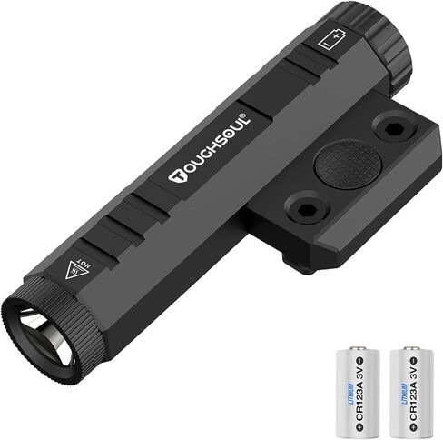 مجموعة رؤية ليزر Mlok Flashlight، TOUGHSOUL 1450 Lumen Max Rifle Ar Light مع ليزر أخضر، وظيفة ستروب مؤقتة، بطارية قابلة للاستبدال متضمنة in Kuwait