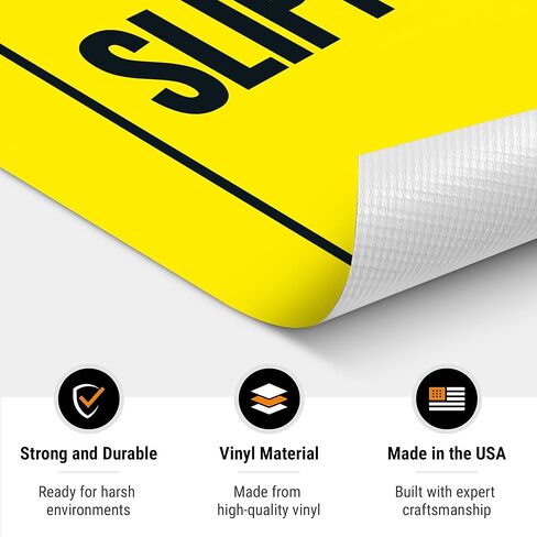 Slippery Cone Bar Sign with Bar, 18x18 Banner with Bar, Fade Resistant, Made in USA by Sigo Signs in Saudi Arabia
