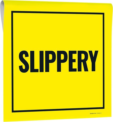 Slippery Cone Bar Sign with Bar, 18x18 Banner with Bar, Fade Resistant, Made in USA by Sigo Signs in Saudi Arabia
