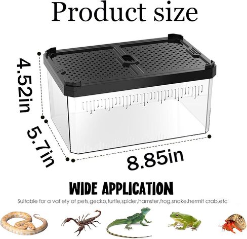 Reptile Terrarium,Tarantula Enclosure,Spider Tank Starter Kit,Leopard Gecko Container,Hermit Crab Habitat,Lizard Enclosure,Insect Housing,Jumping Spider Cage,Small Bearded Dragon Vivarium in Saudi Arabia