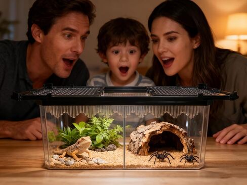 Reptile Terrarium,Tarantula Enclosure,Spider Tank Starter Kit,Leopard Gecko Container,Hermit Crab Habitat,Lizard Enclosure,Insect Housing,Jumping Spider Cage,Small Bearded Dragon Vivarium in Saudi Arabia