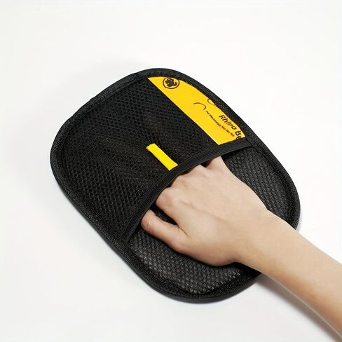 Pet Deshedging Gloves with Yellow Accents Efficient Pet Hair And Dander Removal Reusable, Washable for Sofa, Car, Clothing in Saudi Arabia