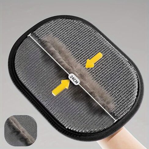 Pet Deshedging Gloves with Yellow Accents Efficient Pet Hair And Dander Removal Reusable, Washable for Sofa, Car, Clothing in Saudi Arabia
