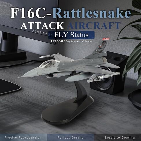 هانغانغ 1/72 طائرة نموذجية عسكرية F16C أفعى الجرسية سبيكة طائرة مقاتلة طائرة نموذجية للتجميع والعرض in Saudi Arabia