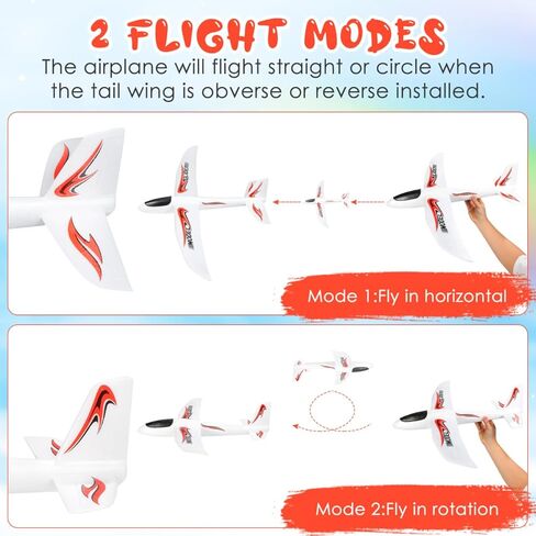 BESPORTBLE 2Pcs 38.97 Inch Foam Hand Throwing Airplane Gliders for Kids Outdoor Play Educational Toy Plane Set in Kuwait