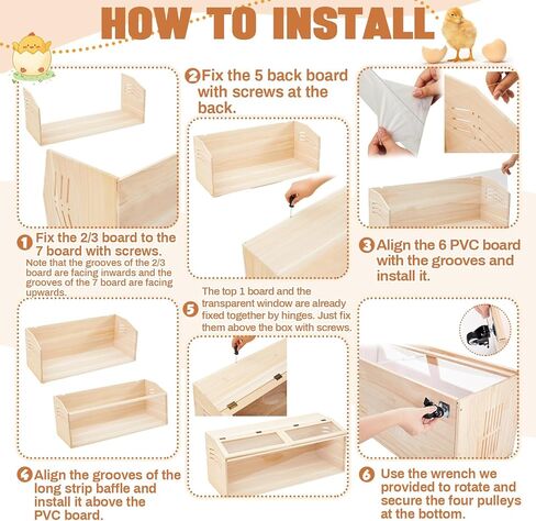 Large Brooder Box Kit for Chicks, 40 x 16 x 16 in Chicken Brooder Box with Brake Casters & Sliding Door, Chicken Supplies, Ducks, Rabbit, Quails, Hamsters, up to 35 Chicks Quail Birds in Saudi Arabia