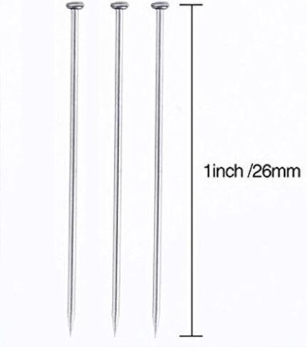 1600 Pieces 1 1/16 Inch Stainless Steel Head Pins, Dressmaker Straight Pins for Sewing, Jewelry Making and Craft, Diamond Head Bouquet Pins, Fine Satin Finish Sharp Dress Pins Bulk in Saudi Arabia