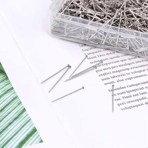 1600 Pieces 1 1/16 Inch Stainless Steel Head Pins, Dressmaker Straight Pins for Sewing, Jewelry Making and Craft, Diamond Head Bouquet Pins, Fine Satin Finish Sharp Dress Pins Bulk in Saudi Arabia