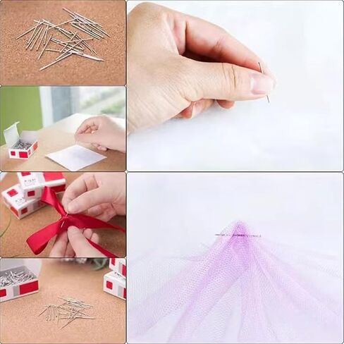1600 Pieces 1 1/16 Inch Stainless Steel Head Pins, Dressmaker Straight Pins for Sewing, Jewelry Making and Craft, Diamond Head Bouquet Pins, Fine Satin Finish Sharp Dress Pins Bulk in Saudi Arabia