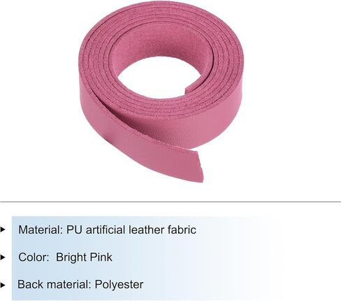 Leather Straps Strip Belt 1.5cm(0.6" Width) 100cm(40" Length) Leather Strips String Bright Pink for DIY Craft, Jewelry, Key Chains in Saudi Arabia