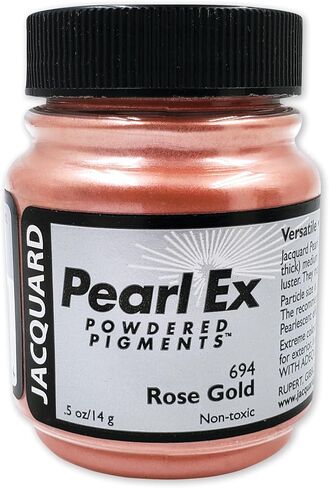 Jacquard Pearl Ex Pigment Powder 0.5 oz Rose Gold - Loose Mica Powder for Epoxy Resin, Watercolors, Calligraphy Ink & Clay - Epoxy Pigment Powder - Epoxy Resin Color in Saudi Arabia