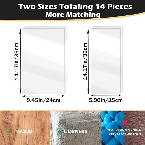 واقي الأثاث من خدش القطط، 14 قطعة، واقي شفاف مضاد للخدش للقطط، واقي خدش للأثاث ذاتي اللصق من جانب واحد (14 قطعة) in Kuwait