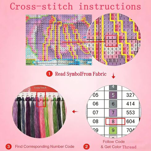 VIGEGU Cross Stitch Kits for Beginners,Salamander Stamped Cross Stitch for Adults with Framed,Crafts for Girls 8-12 Embroidery Kit Partial 11CT Cross-Stitch Arts and Crafts for Adults 6.7x6.7inch in Saudi Arabia