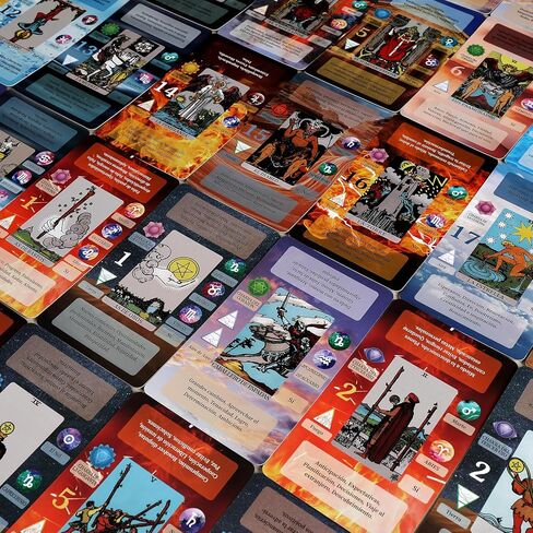 BWTY Cartas De Tarot Español Tarot para Principiantes en Español مع المعاني عليها، الكلمات الرئيسية، علم التنجيم (كوكب البروج)، نعم أو لا، العناصر، علم الأعداد in Kuwait