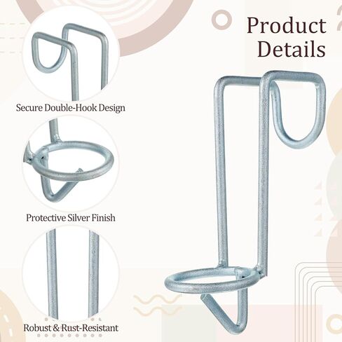 3 Pack Horse Water Bucket Hooks, Heavy-Duty Iron Stall Hangers for Equestrian & Livestock, Tool-Free Removable Hooks for Stall Walls & Fences (Silver) in Saudi Arabia