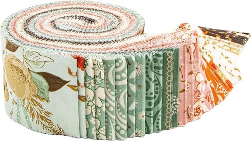 Sandy Gervais Morning Latte Rolie Polie 40 2.5-inch Strips Jelly Roll Riley Blake RP-16920-40 in Saudi Arabia