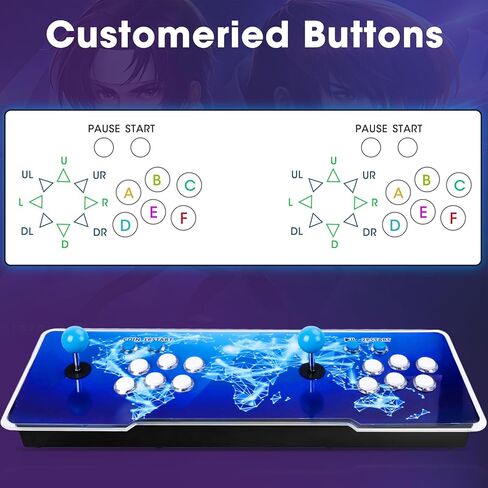 2026 Upgraded Arcade Console, Pandora Box,WiFi Download Games, Built in 36,800 Games,PSP/DC/N64 Simulators,3D Game, 4K HDMI Output, Suitable for TV/PC/Projector, 256GB TF Card, Retro Game Console in Saudi Arabia
