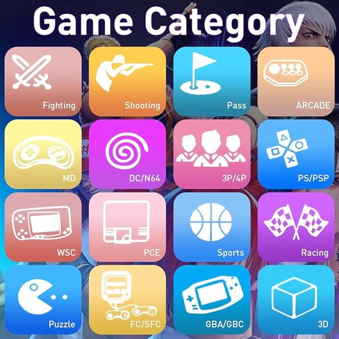 2026 Upgraded Arcade Console, Pandora Box,WiFi Download Games, Built in 36,800 Games,PSP/DC/N64 Simulators,3D Game, 4K HDMI Output, Suitable for TV/PC/Projector, 256GB TF Card, Retro Game Console in Saudi Arabia