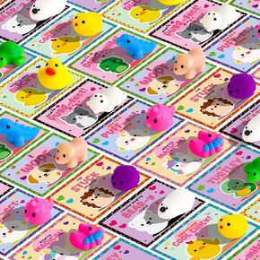 Valentines Day Cards for Kids School - 30 Pack Mini Mochi Squishy Valentines for Class，Cute Animal Squishy Fidget Toys, Valentine Day Gifts for Classroom, Party Favors for Girls Boys & classmates in Saudi Arabia