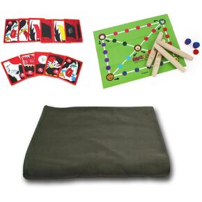 Traditional Korean Game Set - Premium Padded Mat 31.5x29.5 with Yutnori Strategy Game and Hwatu Flower Cards, Social Party Gift for K-Culture Fans in Kuwait