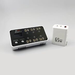 WhoopStor 3 Combo, 1S Battery Charger Kit Includes 6-Port Storage Charger and 65W USB C Fast Compact Foldable Wall Charger in Kuwait