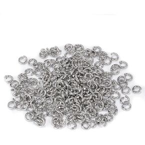 1500 قطعة 7 مم من الفولاذ المقاوم للصدأ حلقات القفز المفتوحة 16 قياس حلقات دائرية معدنية موصلات حلقة واحدة للمجوهرات والقلائد والأقراط وسلاسل المفاتيح وسلسلة البريد اليدوية in Kuwait