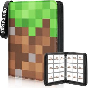 Trading Card Binder 9 Pocket, Holder 900 Pockets with 50 Removable Sleeves, Cards Binder Carrying Case Storage for Boys and Girls, 3 Ring Album Book for Sports,Game and Photo,Deep Green in Kuwait