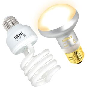 Oiibo 100W مصباح الحرارة الزواحف Blub و26W 10.0 UVB حزمة التحرير والسرد ضوء الزواحف، الفرح بقعة ضوء UVA مصباح الحرارة و26W توفير الطاقة UVB ضوء UVA للزواحف التنين الملتحي والسلاحف والسحلية in Kuwait