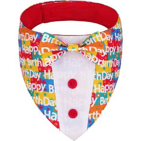 ADOGGYGO Valentine Dog Tuxedo، أحمر أسود على شكل قلب للحيوانات الأليفة، طوق قابل للتعديل لعيد الحب للكلاب الكبيرة (L) in Kuwait