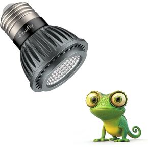 Pawfly UVB Light for Reptiles, 3 W 5.0 UVB Bulb, Tropical Reptile UVA UVB Lamp for Calcium & Vitamin D3 Synthesis, High Intensity LED Lamp for Turtle, Lizard & Red-Footed Tortoise in Kuwait