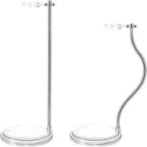 2 Pack Adjustable Doll Stand Support,Fits 4,5,6,7,8,9,10,11,12,13,and 14 inch Dolls,Action Figure Stand,Waist is to 2.6 inches in Saudi Arabia