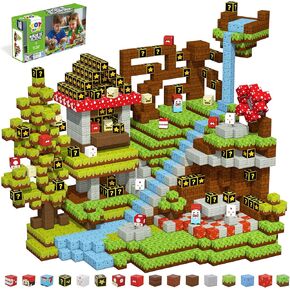 مكعبات مغناطيسية، مجموعة 154 قطعة من مكعبات البناء المغناطيسية Build Mine World للأطفال بعمر 3 سنوات فما فوق، لعبة بناء مغناطيسية للأطفال الصغار (154 قطعة من قلعة الأميرة المجمدة) in Kuwait