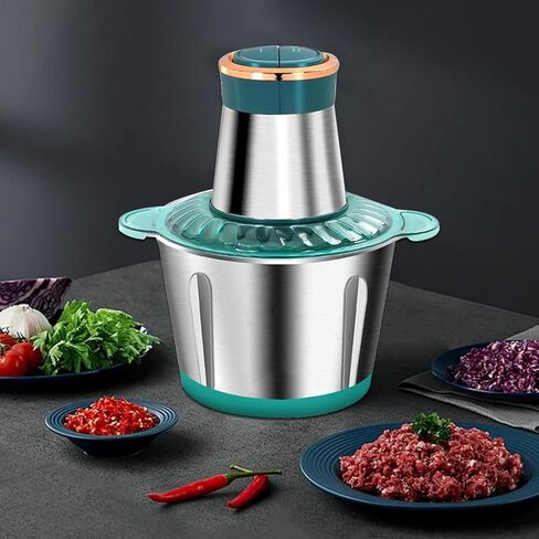 Food Processor,Electric Food Chopper,Fast Shredding for Meat, Vegetables, Fruits and Nuts,Electric Food Chopper with 4 Large Sharp Blades for Meat, Upgraded Button & Smart Overheat Protectio (3L) in Saudi Arabia