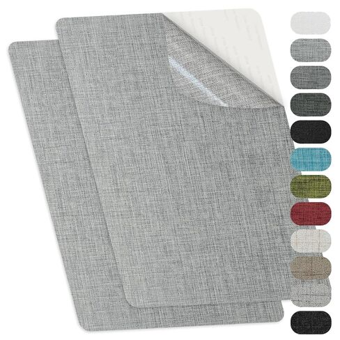 Self-Adhesive Fabric Repair Patches, Large Size 8X11 inch Linen Furniture Mending Patches, Pack of 2 Dark Grey in Saudi Arabia