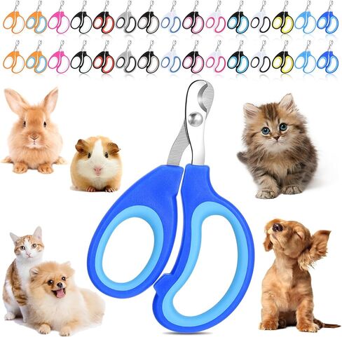 MAQUITA 30 Pcs Cat Nail Clipper Pet Claw Trimmers for Kitten Puppy Pet Nail Cutter Claw Care for Cattery Cat Breeders Groomers and Veterinary clinics (15 Colors) in Saudi Arabia